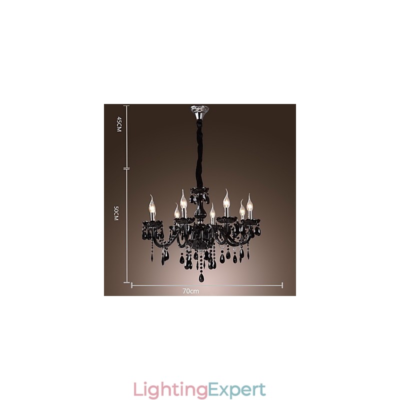 Modern Contemporary Electroplated Feature for Crystal Glass Chandelier