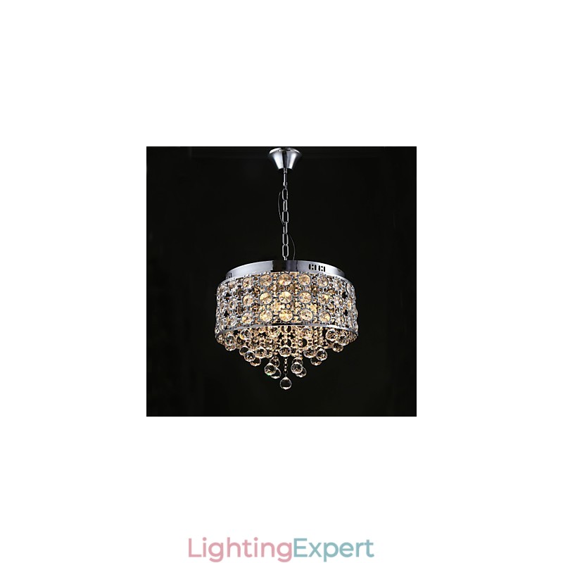 4 Lights Sunflower K9 Transparent Crystal Chandelier