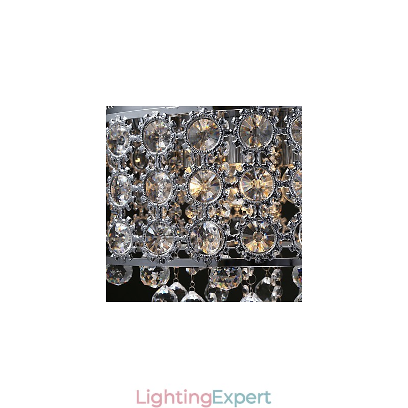 4 Lights Sunflower K9 Transparent Crystal Chandelier