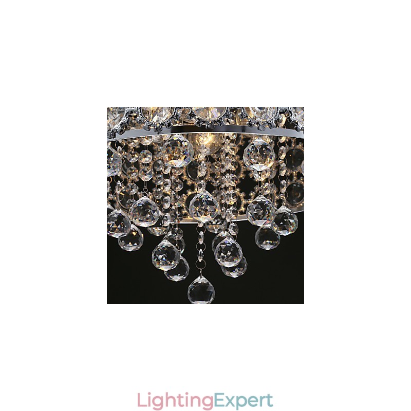 4 Lights Sunflower K9 Transparent Crystal Chandelier