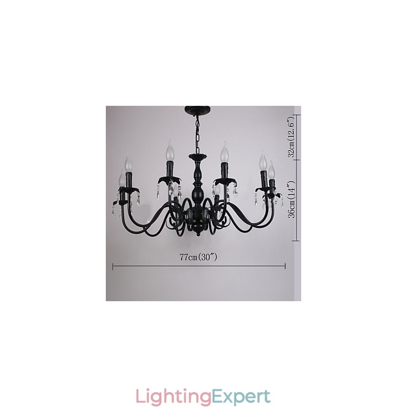 European Style Crystal Candle Lamp Lamp Clothing Shop Lamps And Lanterns Decoration Project Droplight