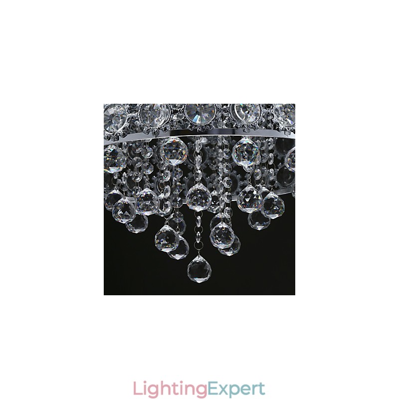4 Lights Sunflower K9 Transparent Crystal Chandelier