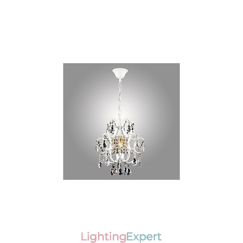 Iron Painting Chandelier with Clear Crystal Modern Lighting Lamp