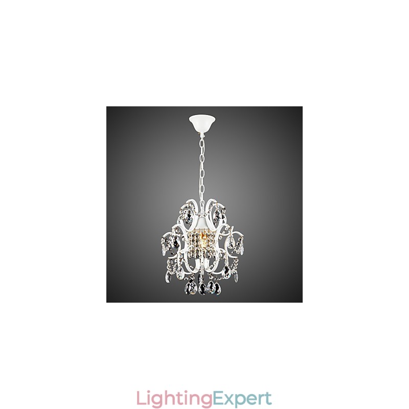 Iron Painting Chandelier with Clear Crystal Modern Lighting Lamp
