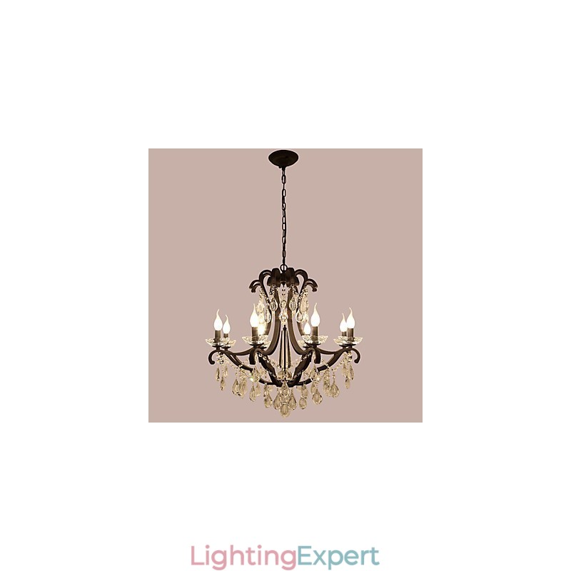 8 Lights Crystal Chandelier Modern Contemporary Traditional Classic Rustic Lodge Vintage Retro Lantern Drum Country Painting