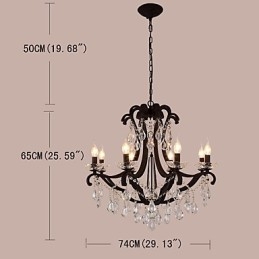 8 Lights Crystal Chandelier Modern Contemporary Traditional Classic Rustic Lodge Vintage Retro Lantern Drum Country Painting