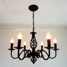 Artistic Chic & Modern Others Feature for Candle Style Metal Indoors 6 Bulbs Chandelier
