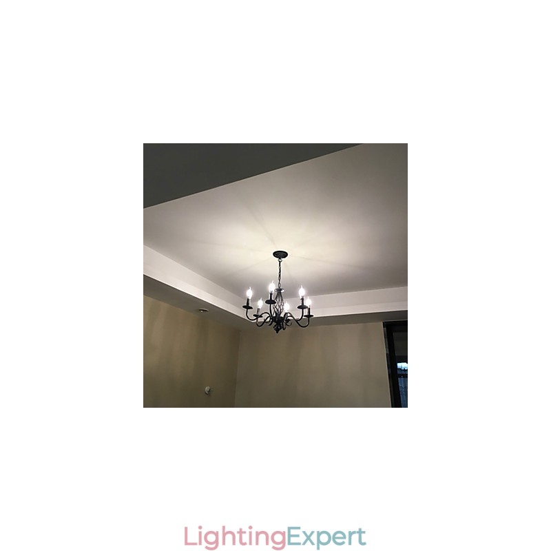 Artistic Chic & Modern Others Feature for Candle Style Metal Indoors 6 Bulbs Chandelier