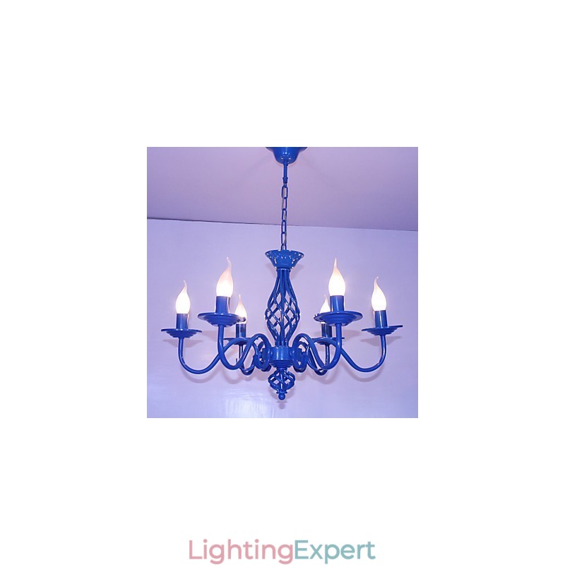 Artistic Chic & Modern Others Feature for Candle Style Metal Indoors 6 Bulbs Chandelier