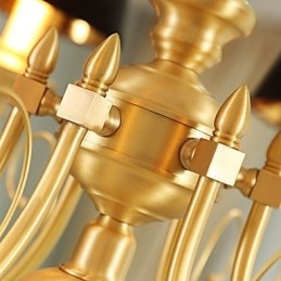 Chandelier Traditional Classic Country Brass Feature for Mini Style Metal 6 Bulbs