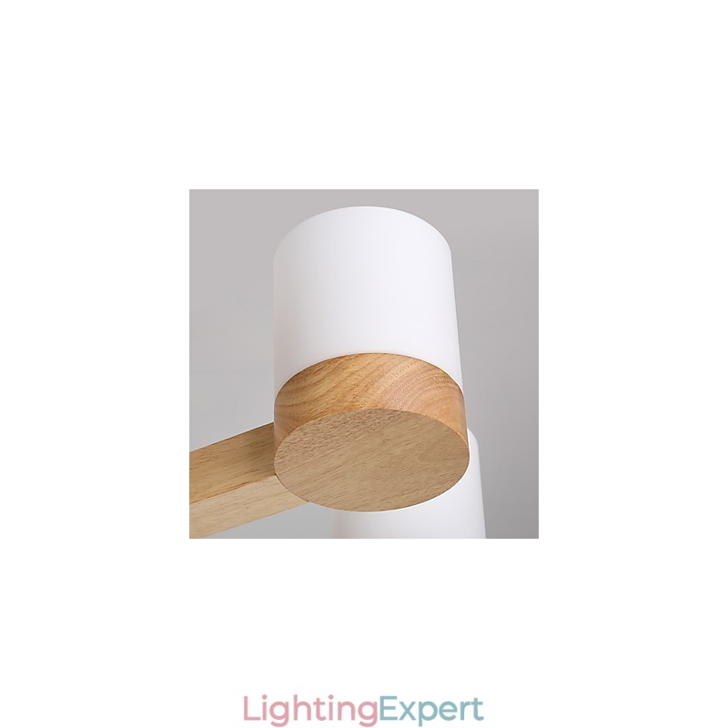 3 Lights Chandelier Modern Contemporary Traditional Classic Vintage Country Wood Feature for Wood
