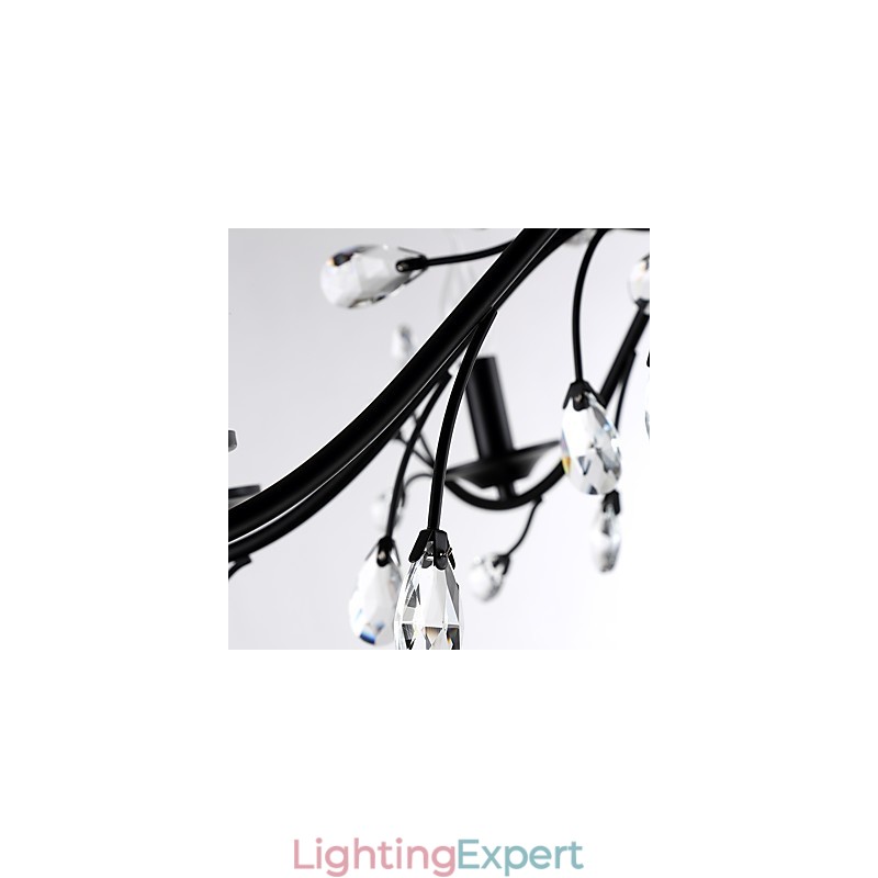 6 Lights Crystal Chandelier Modern Contemporary Traditional Classic Vintage Retro Country Painting Feature