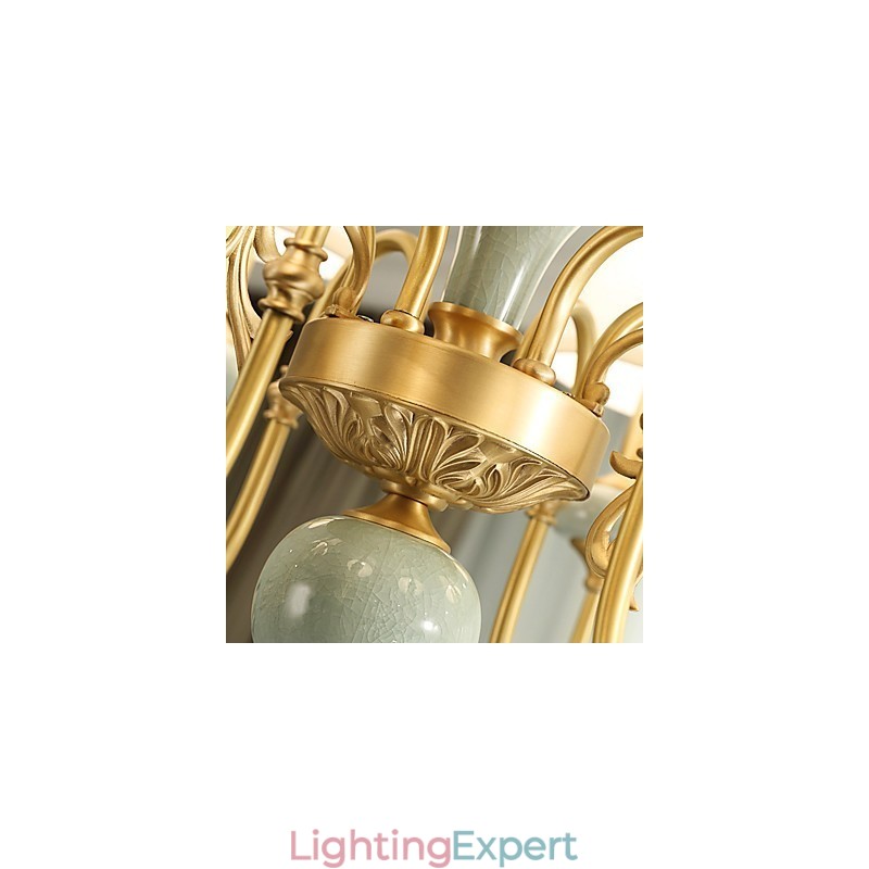 Traditional Classic Country Brass Feature for Mini Style Metal 3 Bulbs Chandelier