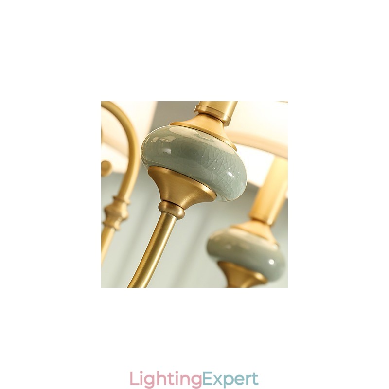 Traditional Classic Country Brass Feature for Mini Style Metal 3 Bulbs Chandelier