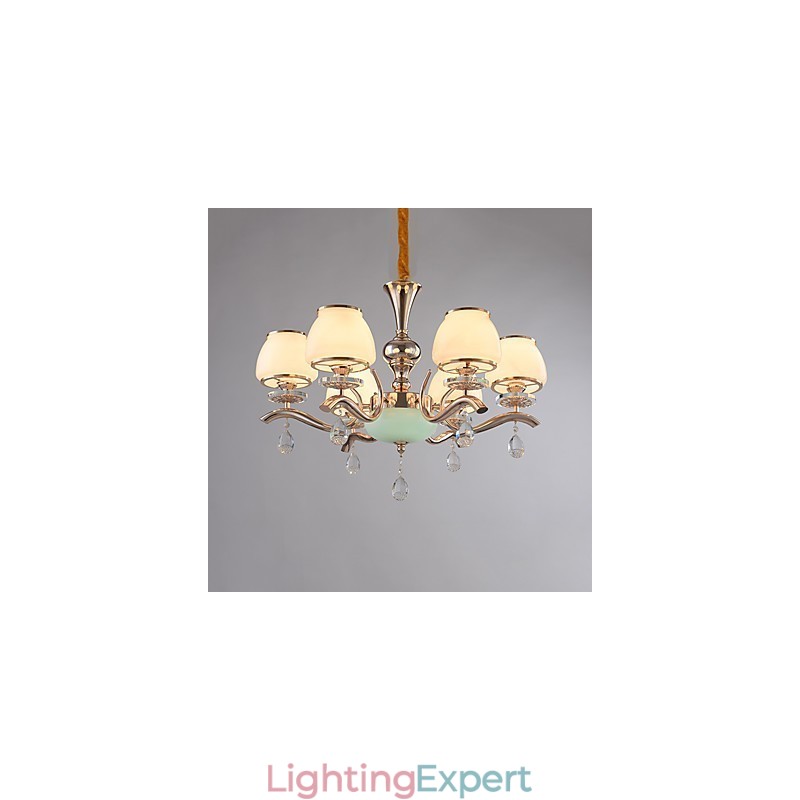Chandelier Modern Contemporary Electroplated Feature for Crystal Metal