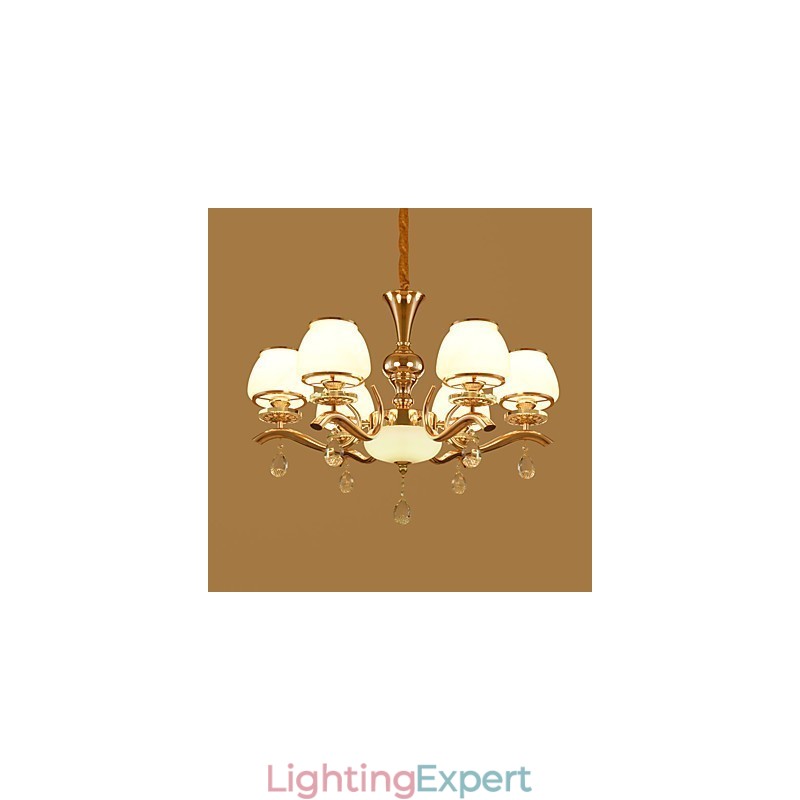 Chandelier Modern Contemporary Electroplated Feature for Crystal Metal