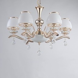 Chandelier Modern Contemporary Electroplated Feature for Crystal Metal
