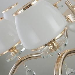 Chandelier Modern Contemporary Electroplated Feature for Crystal Metal