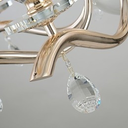 Chandelier Modern Contemporary Electroplated Feature for Crystal Metal