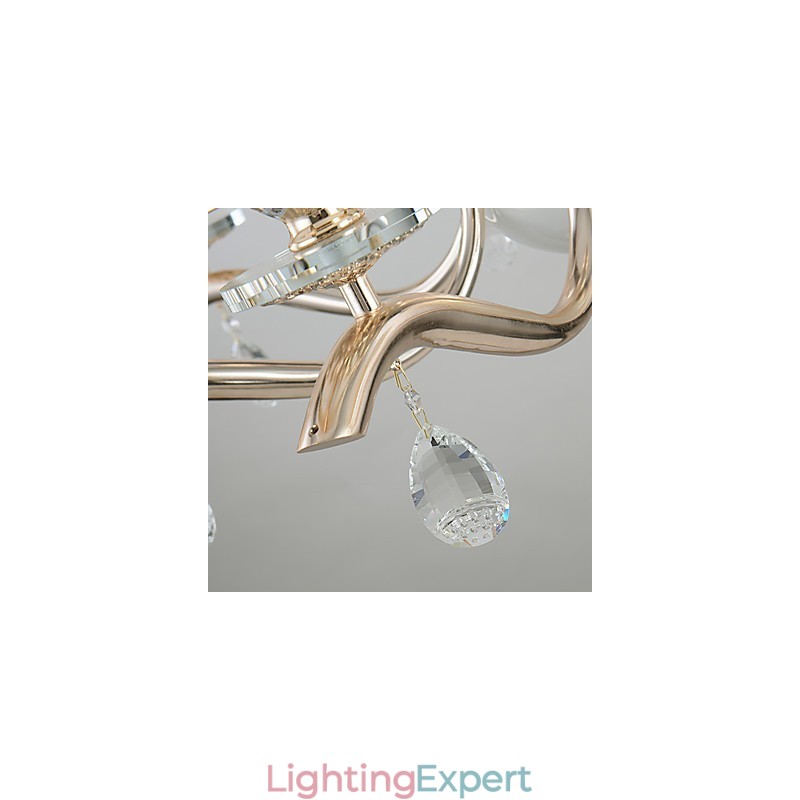 Chandelier Modern Contemporary Electroplated Feature for Crystal Metal