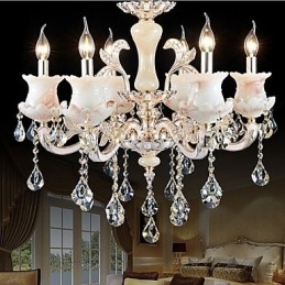 European Style Zinc Alloy Candle Crystal Pendant lamp