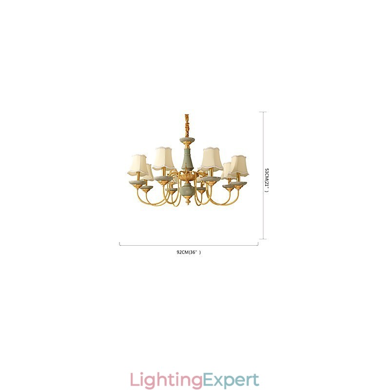 All Copper Chandelier Jade Decorative Chandelier KP8