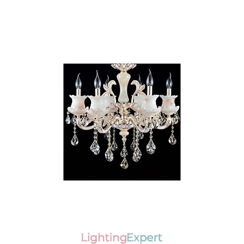 European Style Zinc Alloy Candle Crystal Pendant lamp