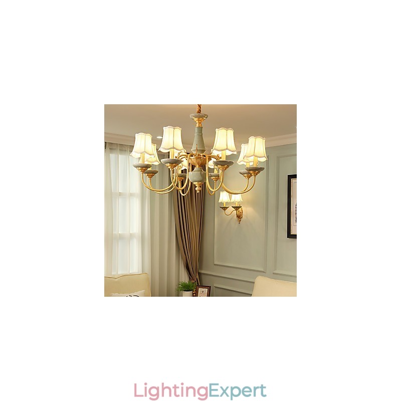 All Copper Chandelier Jade Decorative Chandelier KP8