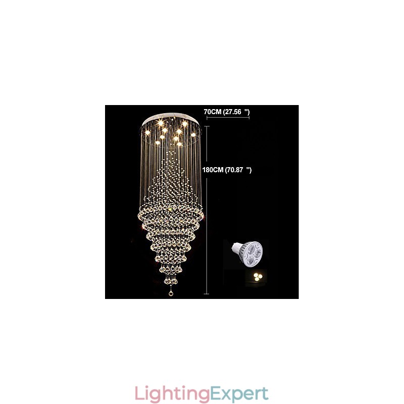 Contemporary Crystal Ceiling Pendant Light Modern Chandelier Home Hanging Lighting Chandelier Lamps Fixtures