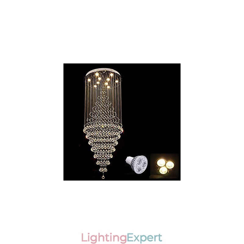 Contemporary Crystal Ceiling Pendant Light Modern Chandelier Home Hanging Lighting Chandelier Lamps Fixtures