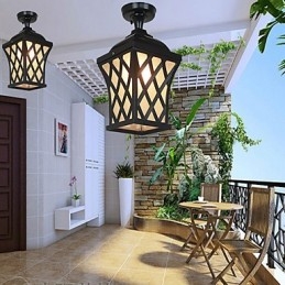 Rural Lamp American Garden Patio Door Outdoor Waterproof Grape Droplight