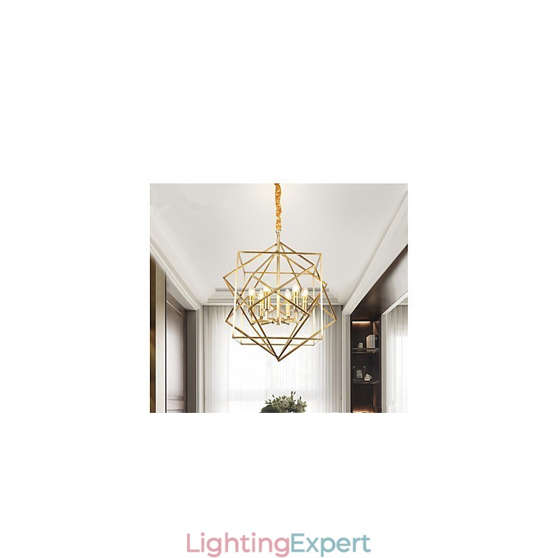 Lantern Brass Feature for Designers Metal Chandelier