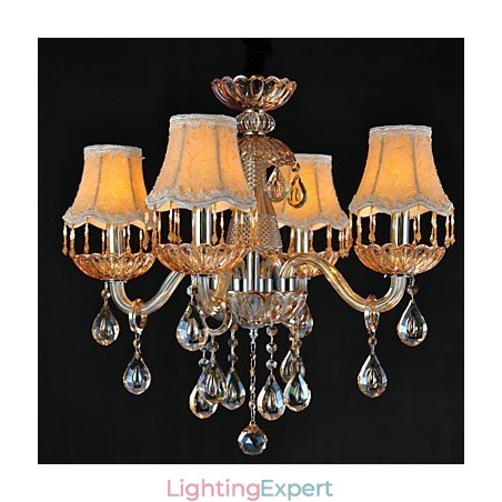 Chandelier Crystal Retro Glass 4 Light Chandelier Crystal Retro Glass 4 Light