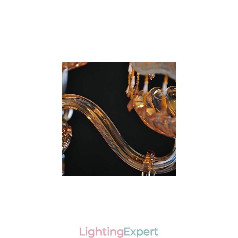 Chandelier Crystal Retro Glass 4 Light