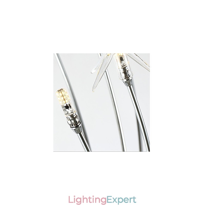 Modern Contemporary Chrome Feature for Mini Style Designers Metal Kids Chandelier