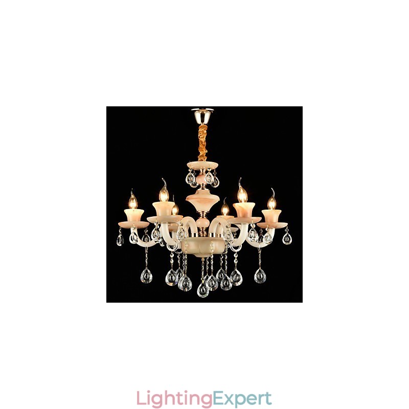 Traditional Classic Electroplated Feature for Crystal Mini Style Metal Chandelier
