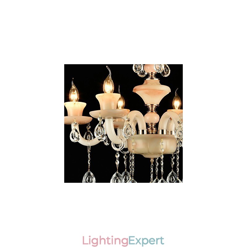 Traditional Classic Electroplated Feature for Crystal Mini Style Metal Chandelier