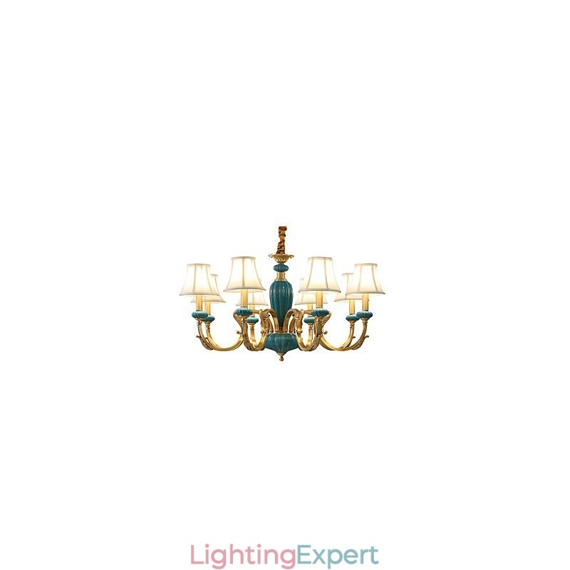 All Copper Chandelier Jade Decorative Chandelier KP