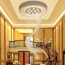 Modern Crystal Ceiling Pendant Light Indoor Chandelier Home Hanging Lighting Chandelier Lamps Fixtures 3W WARM WHITE Bulbs
