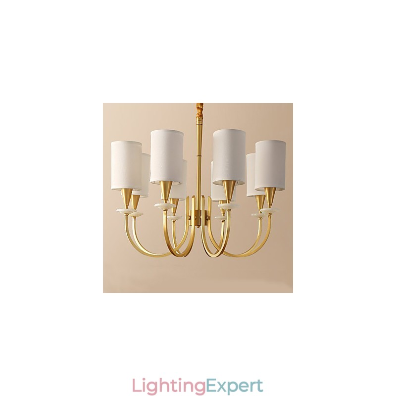Pure Brass Chandelier Jade Decorative Chandelier