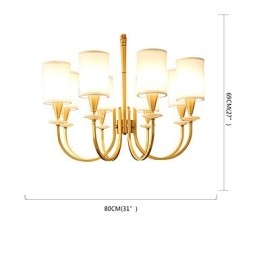 Pure Brass Chandelier Jade Decorative Chandelier