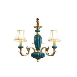 All Copper Chandelier Jade Decorative Chandelier OP