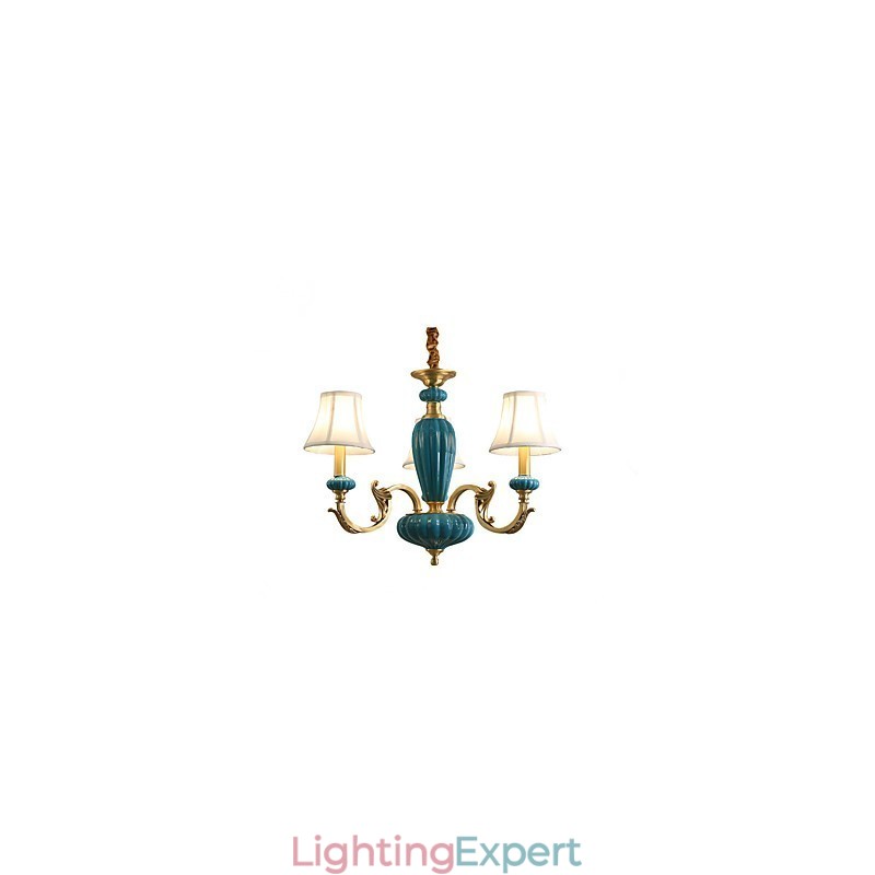 All Copper Chandelier Jade Decorative Chandelier OP