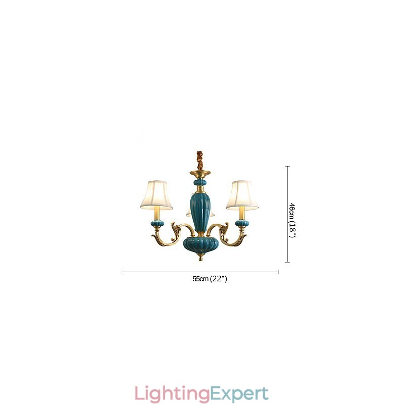 All Copper Chandelier Jade Decorative Chandelier OP