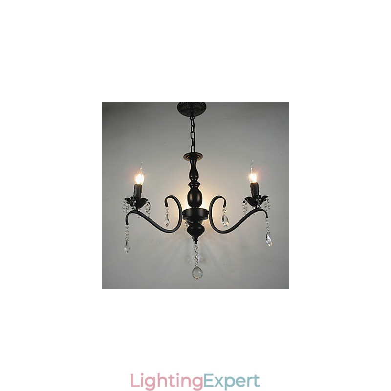 Crystal Chandelier European Style Wrought Iron Lamp Creative Candle Lamps And Lanterns