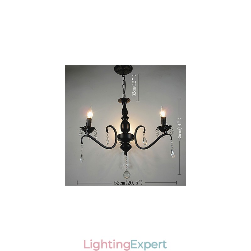 Crystal Chandelier European Style Wrought Iron Lamp Creative Candle Lamps And Lanterns