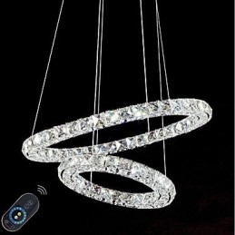 Crystal Chandelier Lights Indoor Pendant Light Ceiling Lamp Lighting Fixtures Dimmable with Remote Control