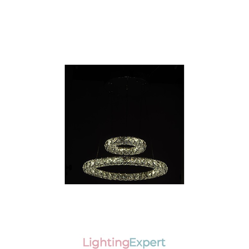 Crystal Chandelier Lights Indoor Pendant Light Ceiling Lamp Lighting Fixtures Dimmable with Remote Control