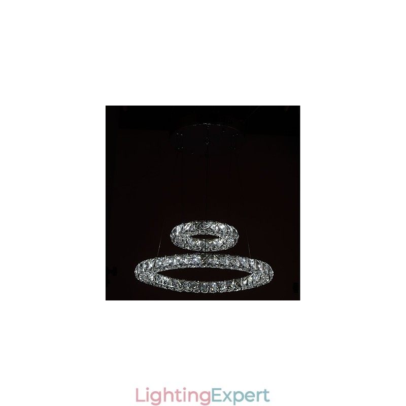Crystal Chandelier Lights Indoor Pendant Light Ceiling Lamp Lighting Fixtures Dimmable with Remote Control