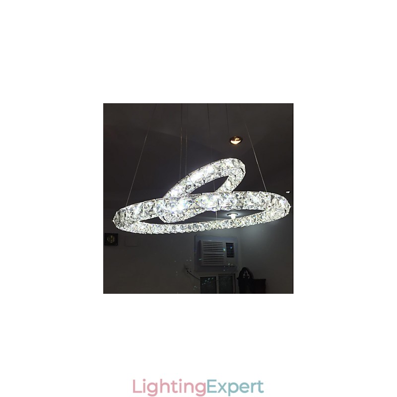 Crystal Chandelier Lights Indoor Pendant Light Ceiling Lamp Lighting Fixtures Dimmable with Remote Control